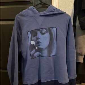 Taylor Swift Blue Cowl Neck Jacket